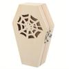 1pc Halloween Box with Lids Halloween Decorations Mini Wooden Coffin Box Treat Candy Box Halloween Coffin Box for Party