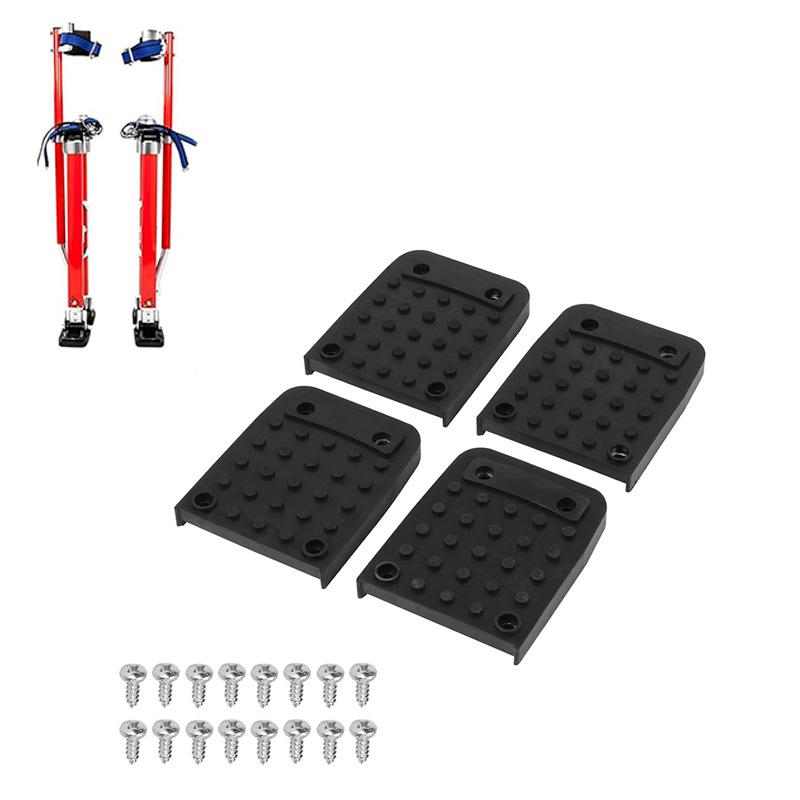 

4 шт. Сменные накладки на подошву ходулей для гипсокартонных ходулей с винтами, подходят для различных применений One Size