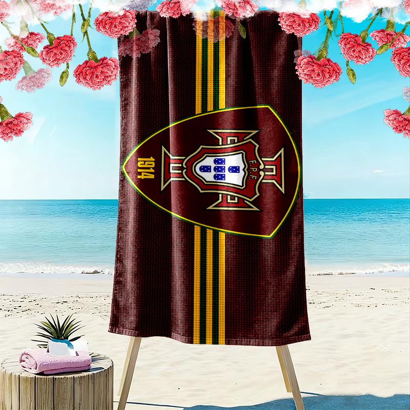 A Seleção das Quinas Print Beach Towel, Large Soft Quick Dry Towel for Beach Camping Swimming
