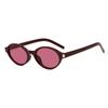 Fashion Retro Rivet Tortoiseshell Oval Sunglasses for Women Men Vintage Blue Lens Small Round Sun Glasses  S39N