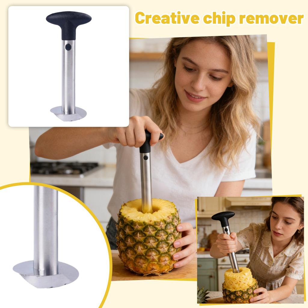 Stainless Steel Pineapple Knife & Corer - Multi-Tool For Peeling, Slicing, And -Coring Pineapple, Easy Fruit Prep Tool For Kitchen & BBQ