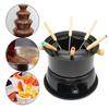 Removable Fondue Set easy to clean with 6 Forks Pot for Chocolate Sauces Caramel