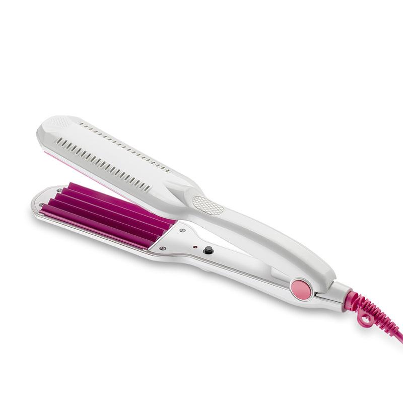 Electronic Hair Curling Irons Curler Straighteners Titanium Corrugated Crimper Waves Iron Tools