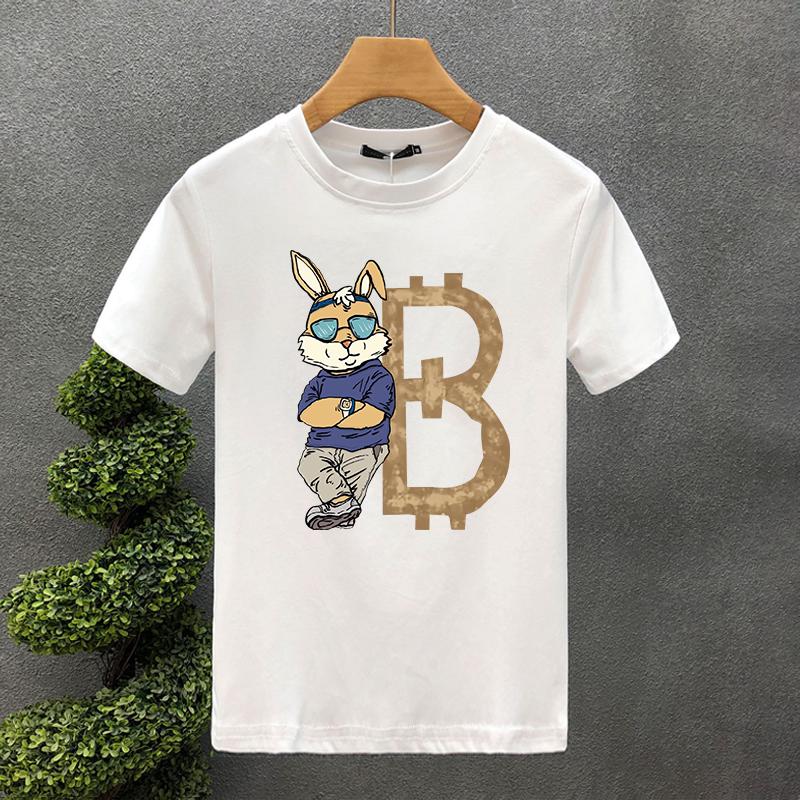 

2025 Bear Print Summer Luxury Brand T-shirt Men s/Women s Short Sleeved Tops Solid Color Fashion Casual Graphic Tshirt Clothes S