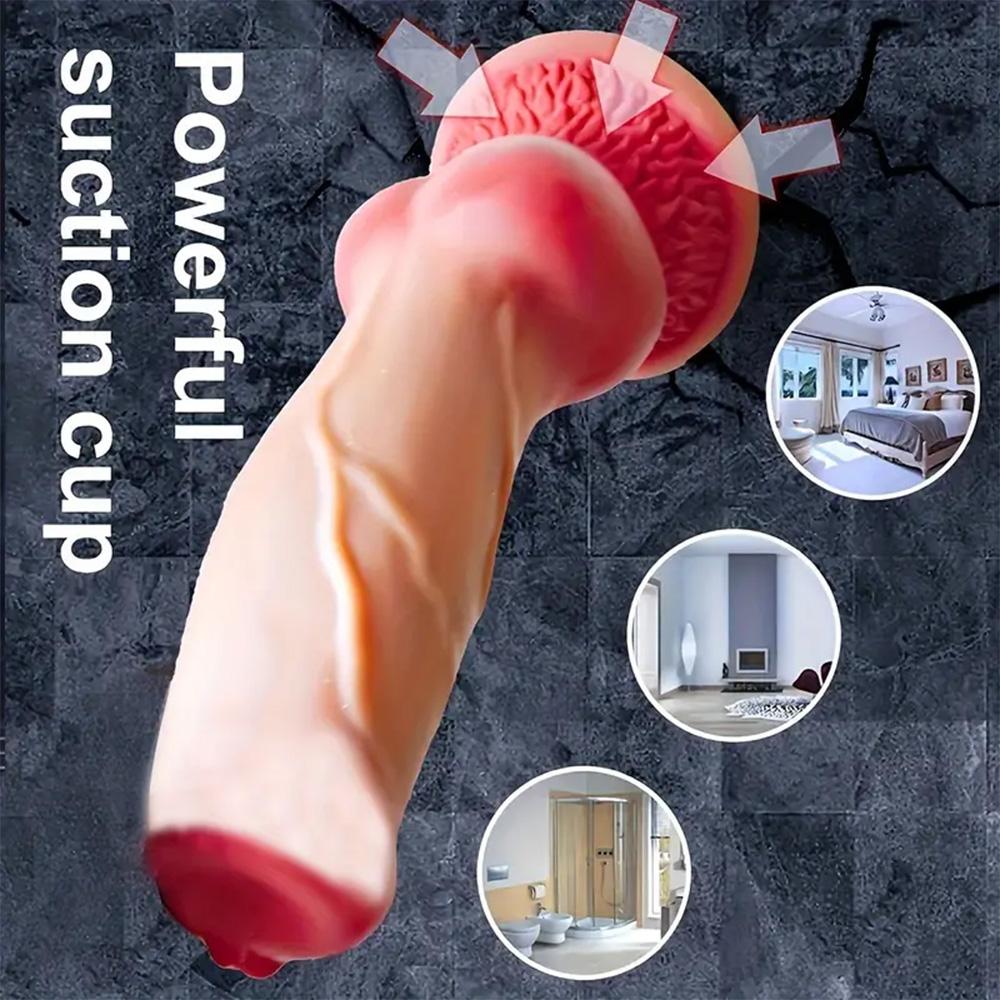 Einfügbarer Riesiger Hund Falscher Penis Realistischer Dildo Doppelte Penetration Analer Stöpsel Monster-Schwanz Vagina G-Punkt Stimulation Masturbation Sexspielzeug für Erwachsene für Unisex