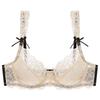 French sexy lace underwear women's summer ultra-thin breathable large size underwear large chest small anti-sagging bra