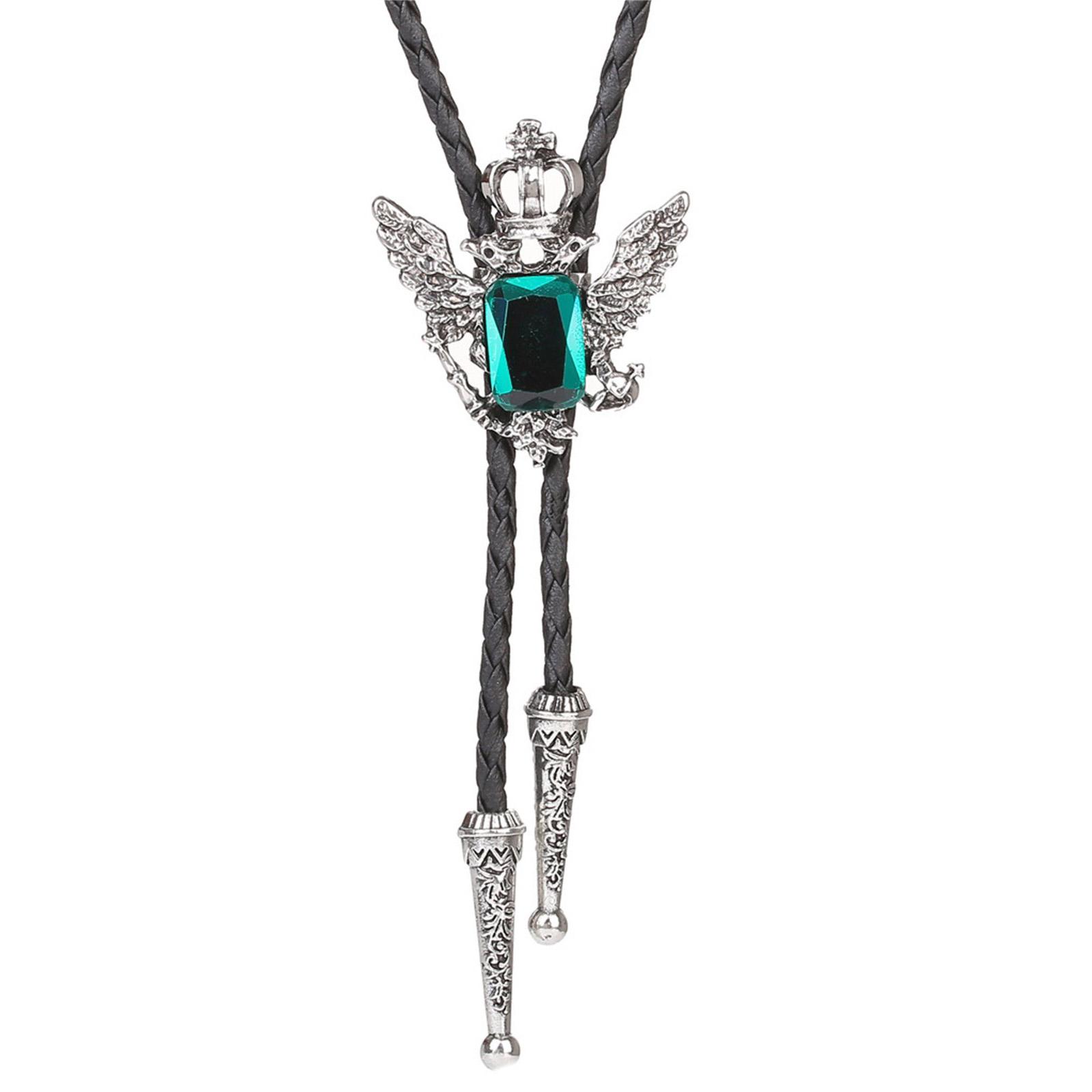 

Галстук боло для мужчин Карнавальный Западный галстук Орел и драгоценные камни Пряжка Галстук боло для рубашки Свитера Декоративный галстук для мужчин A