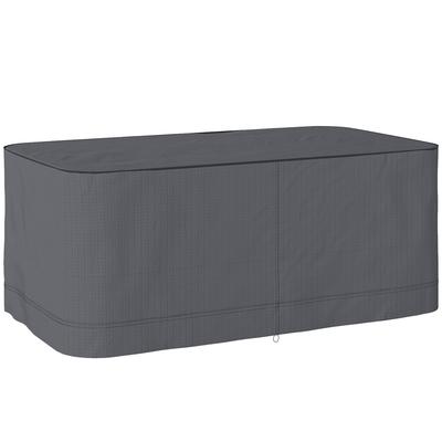 Garden Furniture Cover, Waterproof Windproof 420D Heavy Duty Oxford Fabric Rattan Furniture Cover, Rectangular Outdoor Table Chair Set Cover