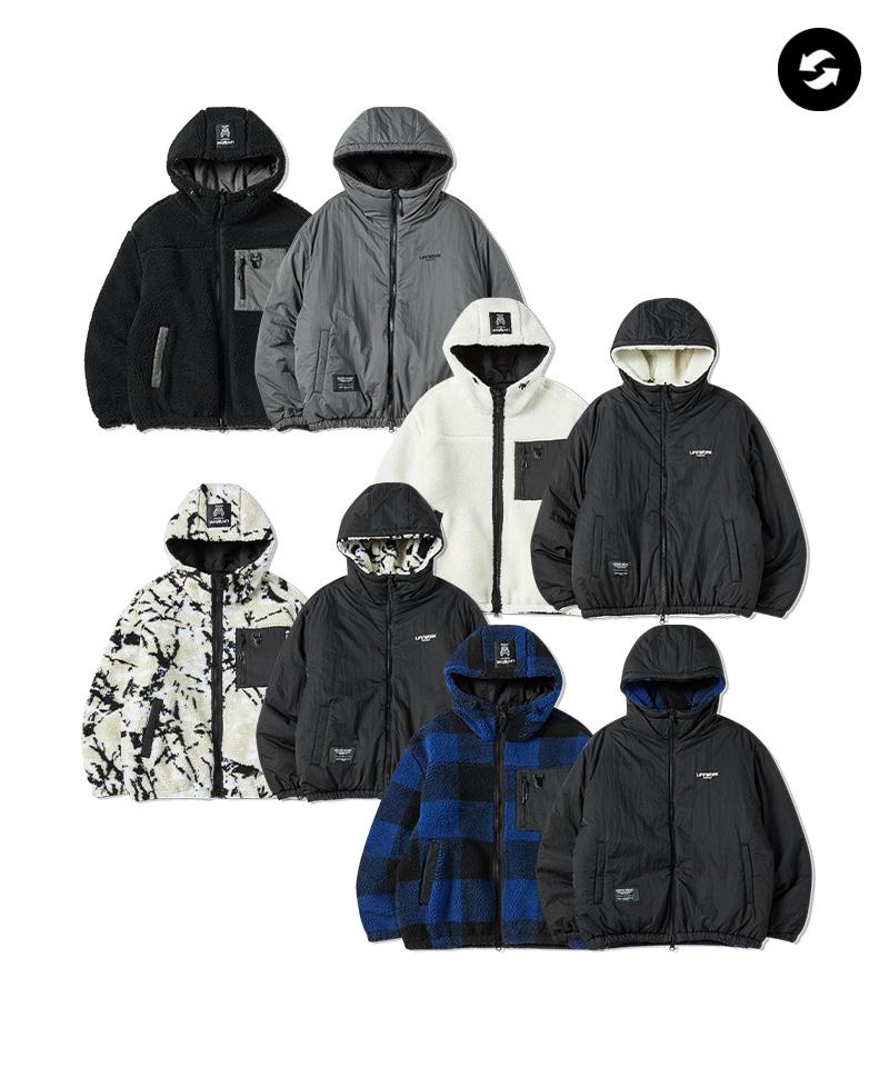 Lifework Unisex) New Bubbling Reversible Hooded Jumper
