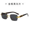 Square frameless sunglasses for women, gradient color, UV400 protection