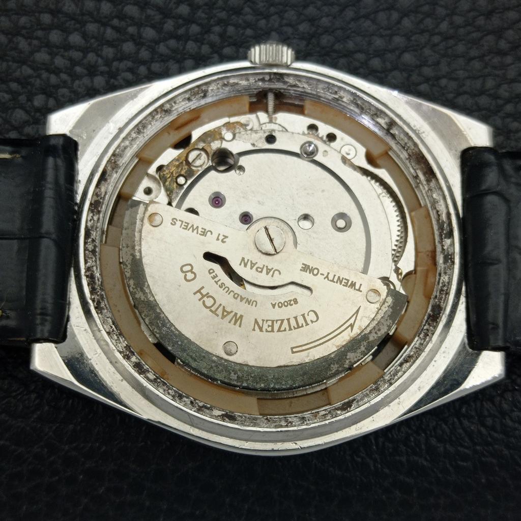 VINTAGE CITIZEN AUTOMATIC 8200 JAPAN MENS ORIGINAL DIAL WATCH a702156-5 R208-a702156