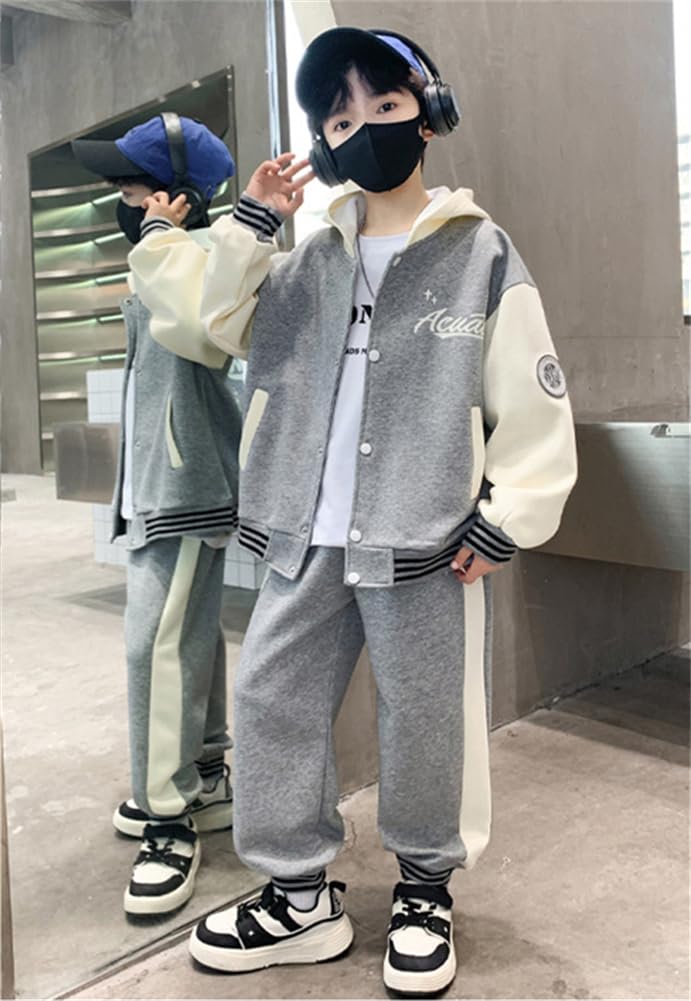 KOSIKINI Tracksuit featuring a Long Sports and Sizes and perfect for spring and This junior tracksuit set makes a great Day gift for 2-Piece Boys'