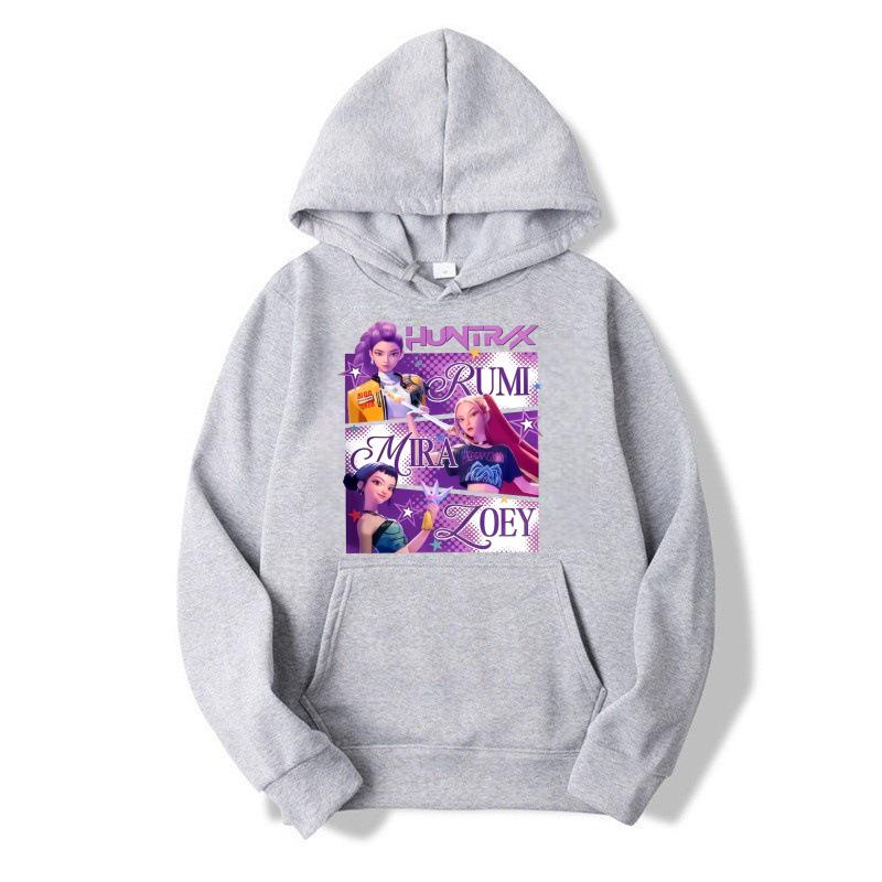 Cartoon Print Hooded Pullover Hoodie for Boys and Girls 140 cm