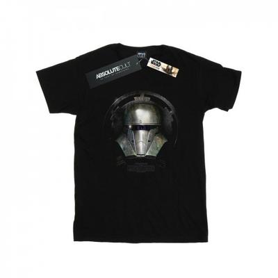 Camiseta masculina com capacete escuro Mandalorian