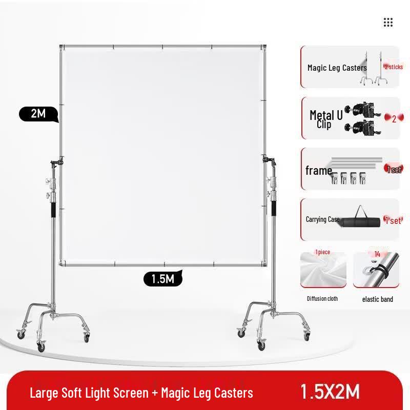 MiaoTu Stainless Steel Mobile Soft Light Panel