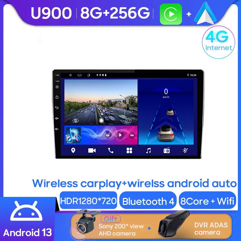 Universal Android Multimedia For Car Stereo CPU Radio QLED Player Navigation Carplay Auto 5G BT Cam