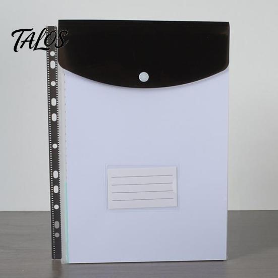 Flip-top Document Folder 3Pcs 11 Hole A4 File with Snap Button, Colorful Organizer, Department Horizontal & Vertical Transparent Label Slot,