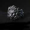 Retro Lion Ring For Men Silver Color Punk Gothic Rock Hiphop Open Ring Handmade Designer Jewelry Biker Accessories Gift For Man