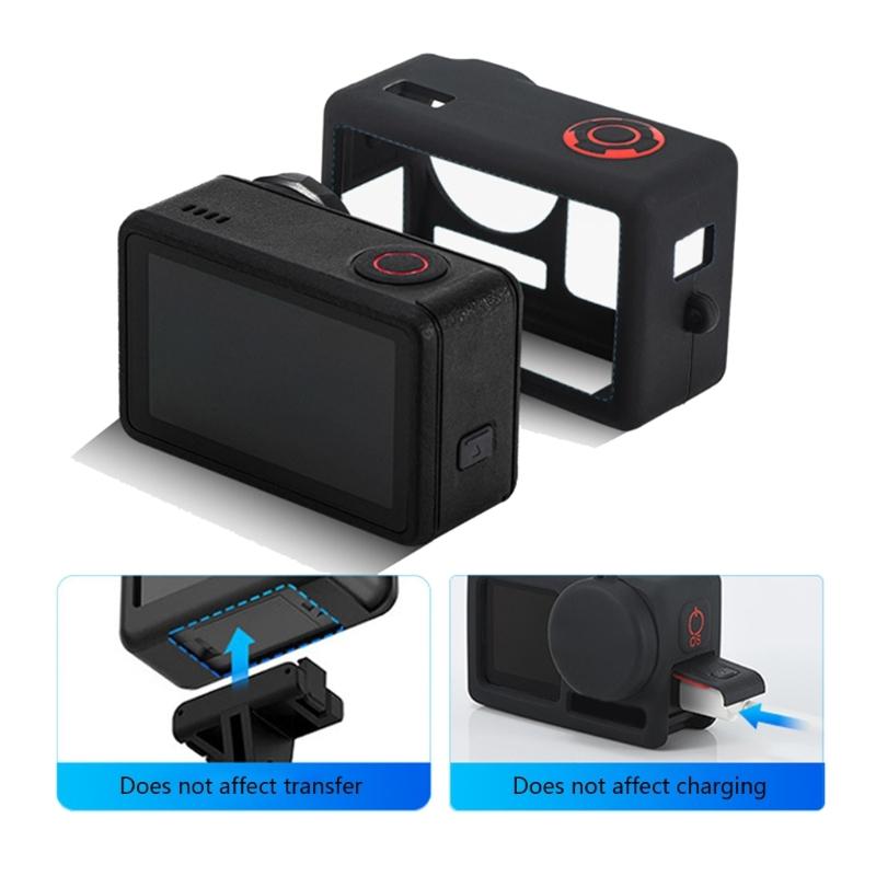 Silicone Camera Protective Cover Lens Guard Scratch-proof Case Sleeve for Action 5 Professional Camera with Lanyard
