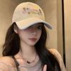 Hip Hop Floral Baseball Cap Cotton Streetwear Hats Fashion Peaked Cap  For Women Girls
