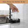 Automatic Cup Washer Black Silver Sink Water Bottle Washer Durable Cup Rinser  For Kitchen Sink