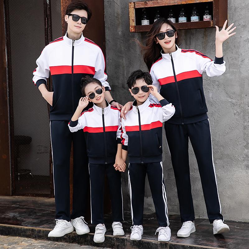 Children s British Style School Sports Uniform - Spring/Summer/Fall Parent-Child Set 185cm белый