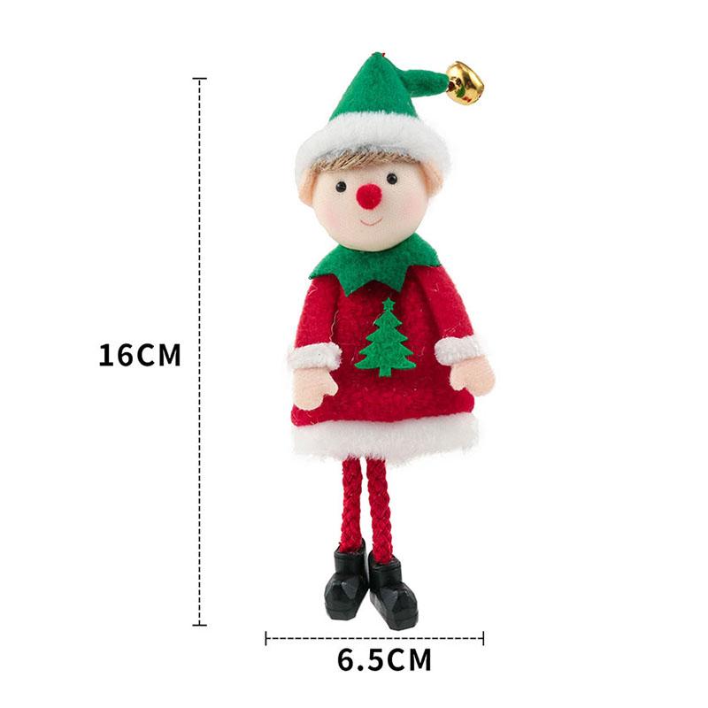 New Year 2025 Christmas Elf Doll Ornaments Xmas Tree Hanging Pendant Navidad 2025 Santa Kids Gift Christmas Home Decoration