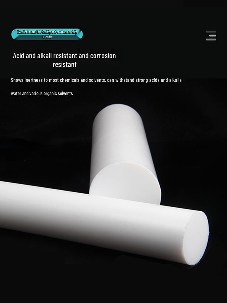 White High-Temperature Resistant PTFE Plastic Rod