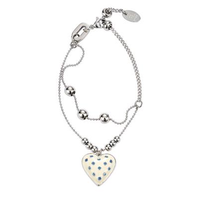 Nff Dot Heart Bracelet-ivory