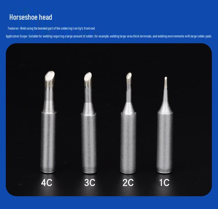 936 Universal Soldering Iron Tip for Constant Temperature Stations - Frosted, Pointed, Horseshoe Blades