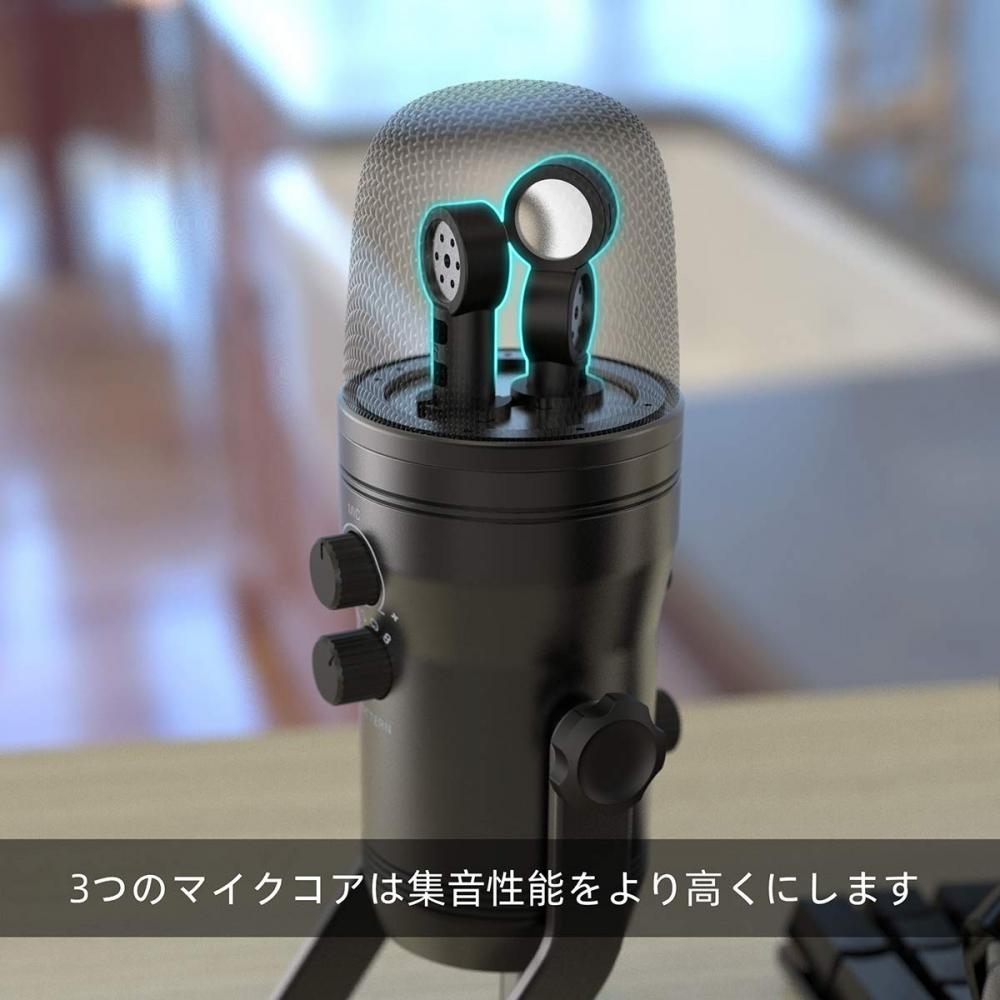 FIFINE USB-микрофон, конденсаторный микрофон, стереомикрофон для записи с кнопкой отключения звука и разъемом для наушников 3,5 мм для аудиомониторинга, регулируемый P