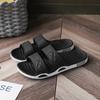 Free shipping summer men's one-word cool slippers home use indoor bathing non-slip thick bottom men's outer wear