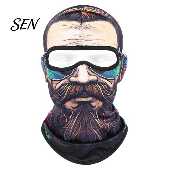 Head Protection Face Mask Funny Old Man Ski Mask, Full Neck Coverage Balaclava, Quick Drying Windproof Cover for Outdoor Cycling Sports Shield