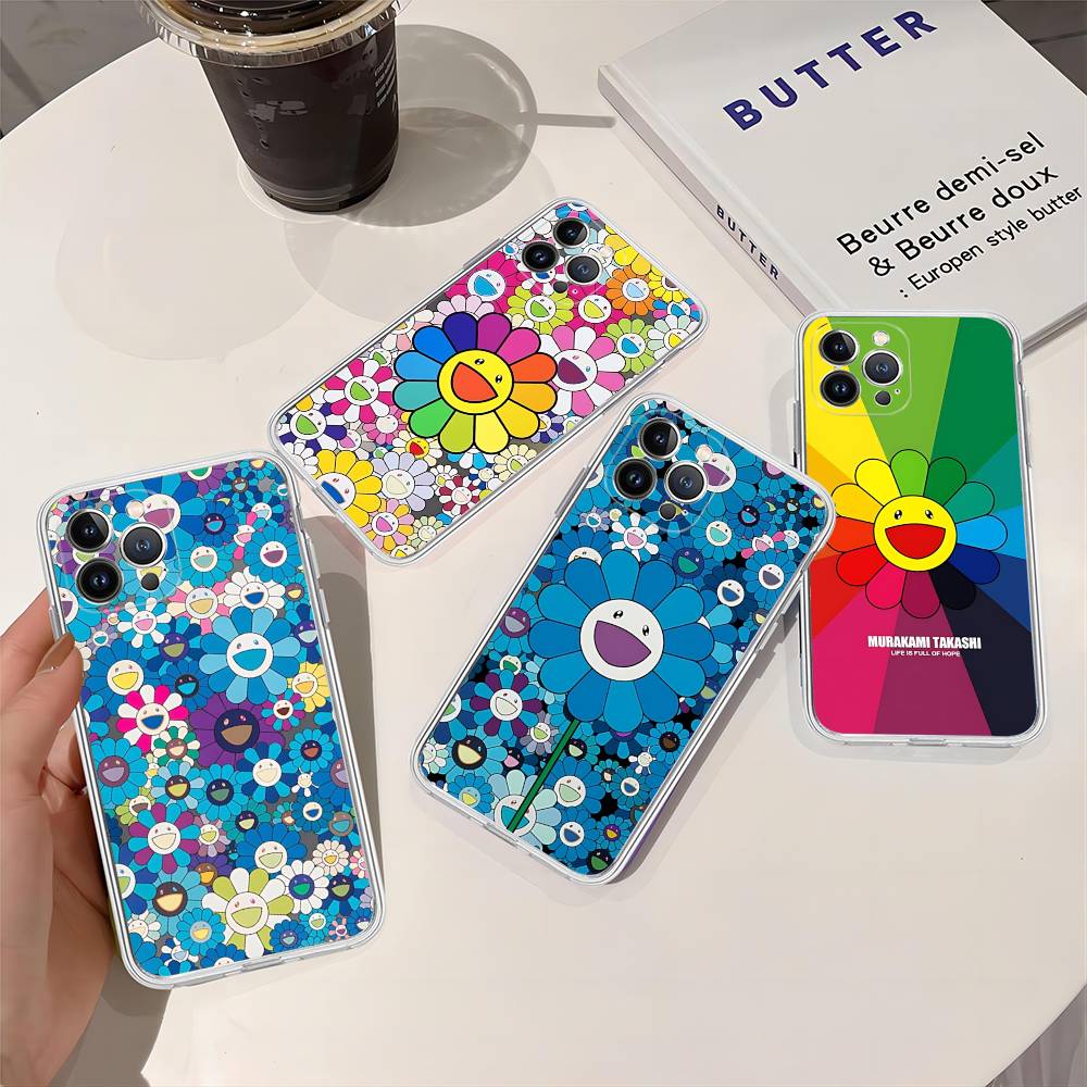 Art Japanese M-Murakami Artisti T-Takash TPU Silicone Case For IPhone 11 12 13 14 15 16 17 Pro Max Shockproof Clear Back Cover