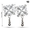 2 Pcs Adjustable Metal Breast Spring Clamps for Couples Bondage Adult Game Nipple Stimulator Role-Playing Restraint Accessories