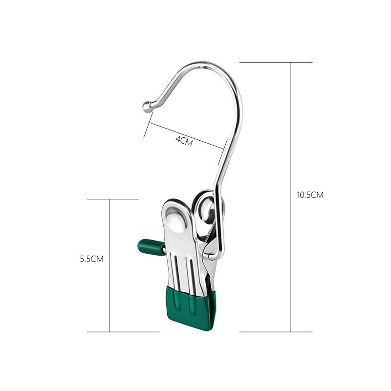 Stainless Steel Multifunctional Clips & Hooks for Clothes, Hats, and Socks Drying
