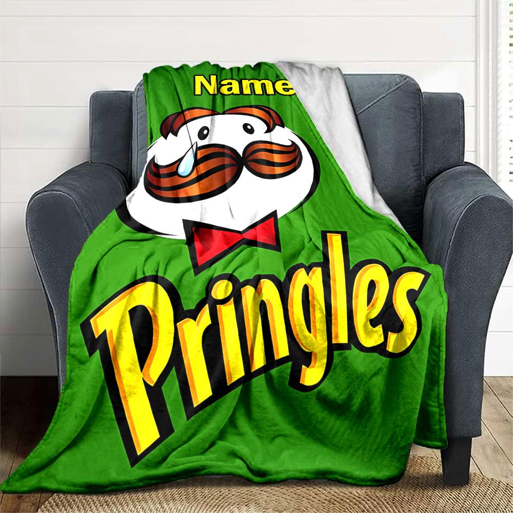 Customiz Name Personality Pringles Blanket Soft &Warm Sofa Office Bed Travel Lunch Break Blanket, Gift Suitable All Seasons