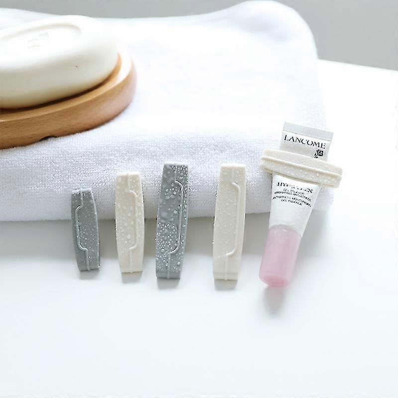 3pcs/set New Multi-purpose Toothpaste Dispenser Cream Tube Squeezer Manual Easy Squeeze Paste Bathroom Toothpaste Squeezing Clamp-beige