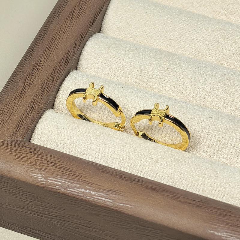 2025 Klassieke Arc de Triomphe Witte Emaille Stud Oorbellen - Dames Europees & Amerikaans Retro Luxe Stijl