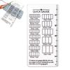 Quick Gauge Ruler for Knitting Crochet Needle Size Measure with Dual Metric Imperial Scale Portable Craft Tool 15x6cm