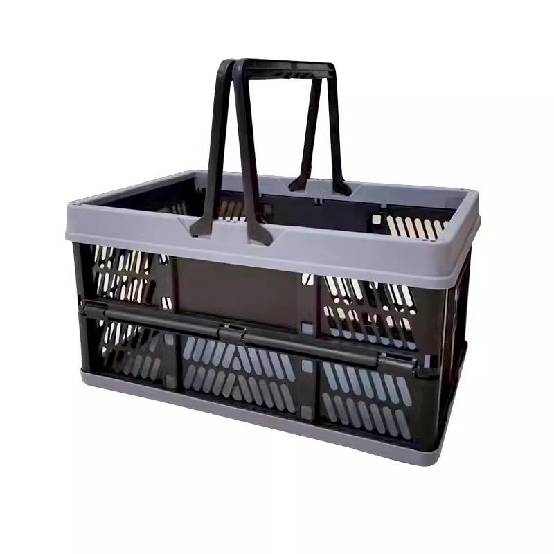Foldable Plastic Shopping Basket for Vegetables - Thick, Large Capacity for Storage and Picnics
