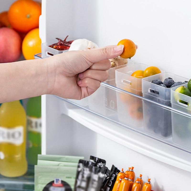 2pcs Refrigerator Storage Box Sorting Kitchen Food Seasoning Storage Box Makeup Organizer Boxes Kitchen Accessories