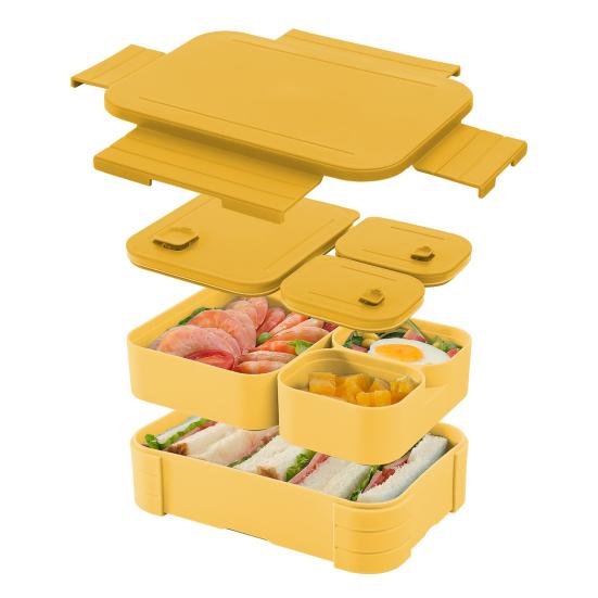 Bento obědový box pro dospělé a děti, nepropustný obal na oběd, vícedílná nádoba na plánování jídla