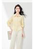 Relaxing commuting collar and waist cinching simple shirt