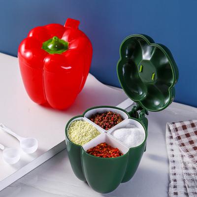 Tarro de Condimentos Creativo Organizador de Especieros Caja de Condimentos Dividida Sal Pimienta Salsa de Chile Azúcar Utensilio de Cocina para Hogar Restaurante Buffet