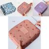 Chic Floral Nylon Zipper Women Makeup Bag And Stylish Cosmetic Case Organizer