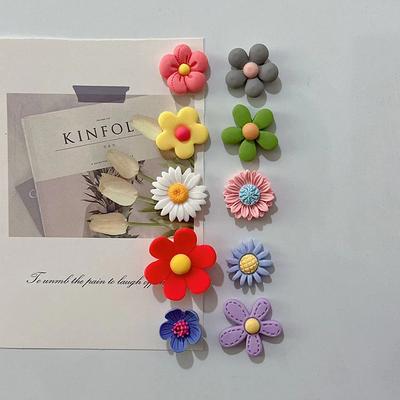 10ks Cukroví Květina Matný Plastové Magnetky na Lednici Kreativní Korejské 3D Magnety Kreslený Magnet Domácí Dekorace Kreativní Magnetická Samolepka