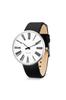ARNE JACOBSEN STATION 53302-2001, 40mm, Scandinavian Design, Water Resistant (Quiet Design with No Second Hand), White with Black Leather Strap