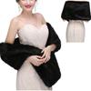 Women's Fluffy Faux Fur Bridal Shawl, Winter Wedding Wrap & Bridesmaid Top