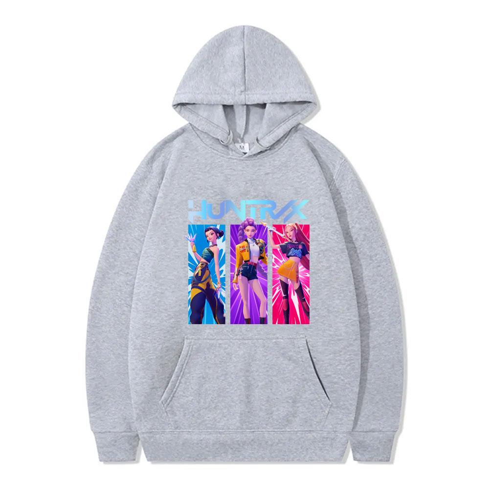 Kpop Demon Hunters Rumi Mira Zoey Graphic Hoodie Male Fashion Casual Fleece Pullover Men Women Vintage Oversized Hoodies